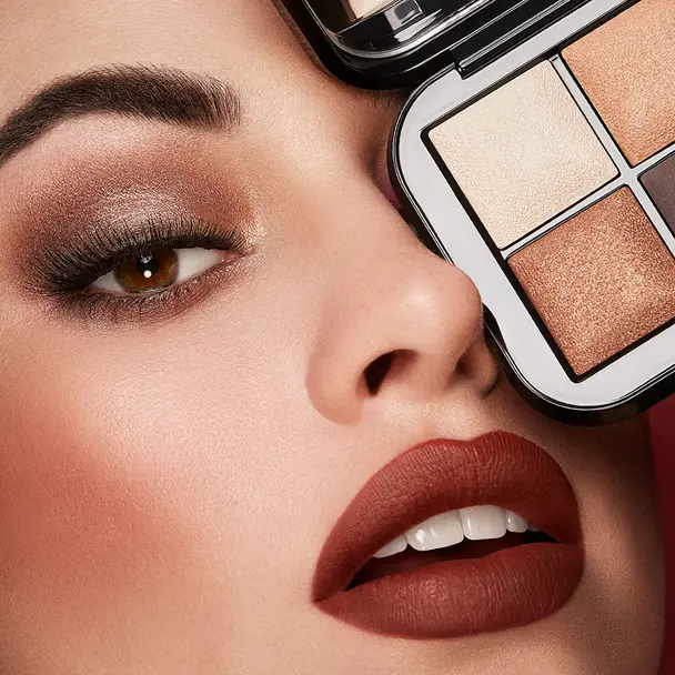 Palette with four baked eyeshadows for wet and dry use - Bright Quartet Baked Eyeshadow Palette - KIKO MILANO