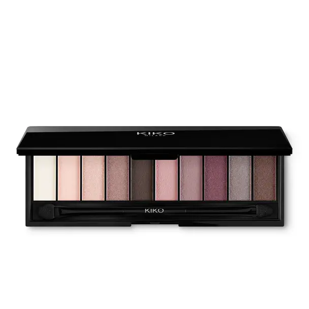Paleta con 10 sombras de ojos y diferentes acabados. Aplicador doble incluido. - Smart Eyeshadow Palette - KIKO MILANO