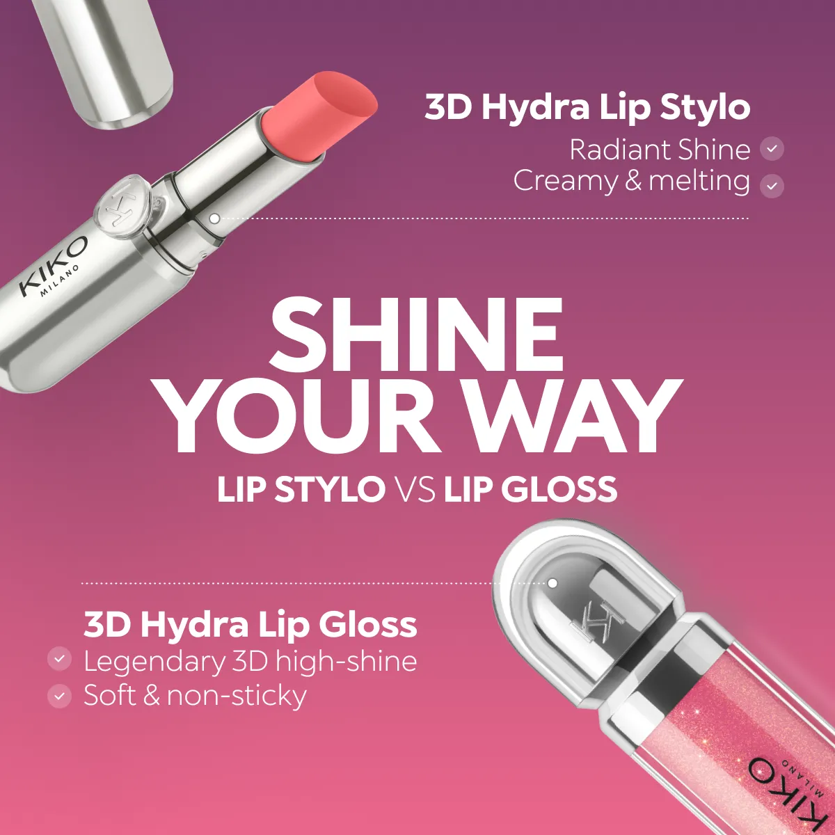 Lip Glosses - 3D Hydra Lipgloss - KIKO MILANO