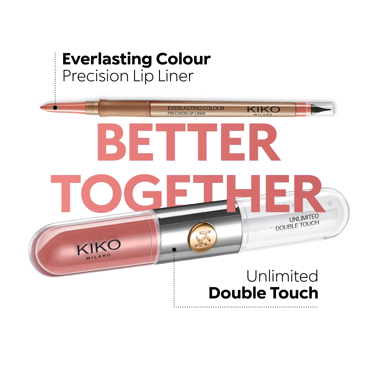 Lipsticks - Unlimited Double Touch - 103 Natural Rose | KIKO