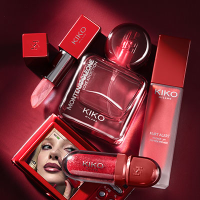 The magnetic, ultra-chic dark cherry packaging features a super